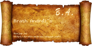 Brath András névjegykártya